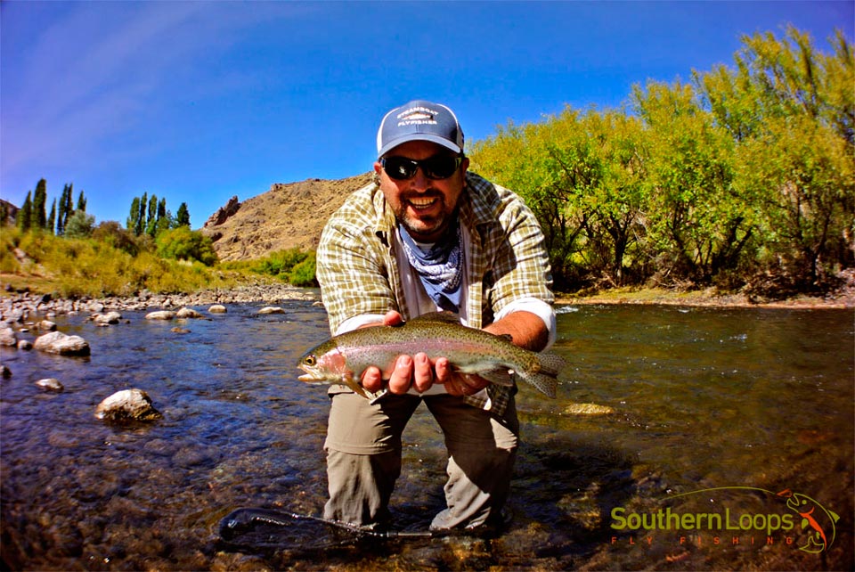 fatty rainbow trout on a small BWO